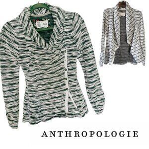 Saturday Sunday, Anthropologie, Asymmetrical Striped Cardigan Blazer Jacket